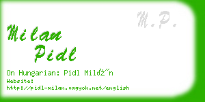 milan pidl business card